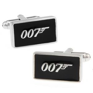 Black & Silver 007 James Bond Cufflinks